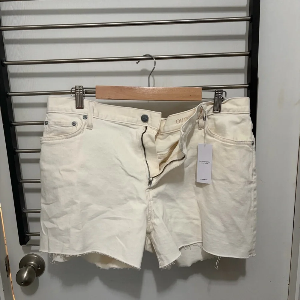 Outerknown white/cream Jean Shorts - Picture 2 of 6